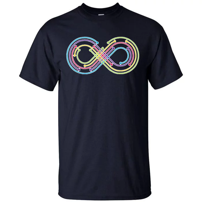 Rainbow Infinity Symbol Pride Autism Awareness Neurodiverse Tall T-Shirt