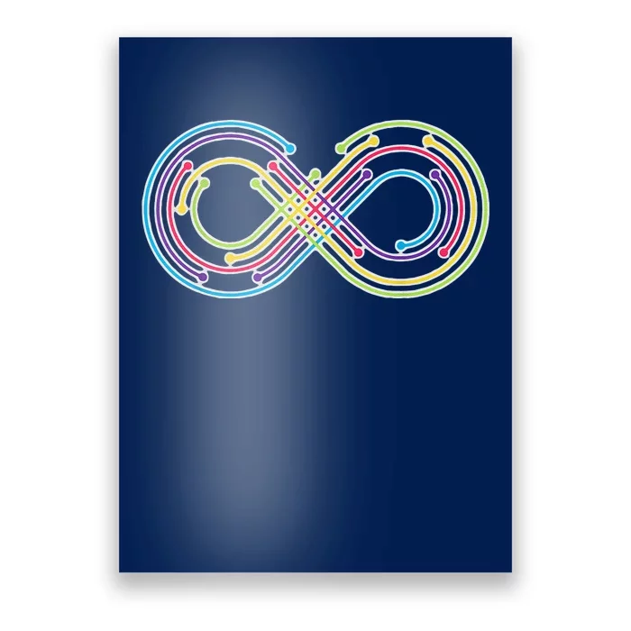 Rainbow Infinity Symbol Pride Autism Awareness Neurodiverse Poster