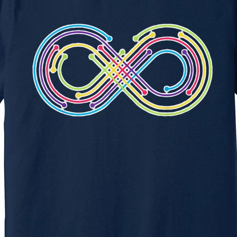 Rainbow Infinity Symbol Pride Autism Awareness Neurodiverse Premium T-Shirt