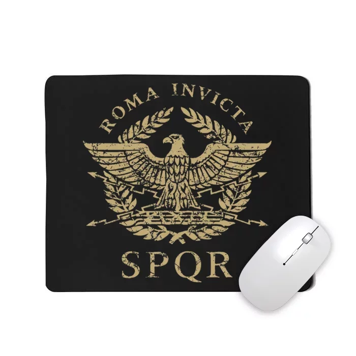 Roma Invicta Spqr Roman Eagle Distressed Mousepad