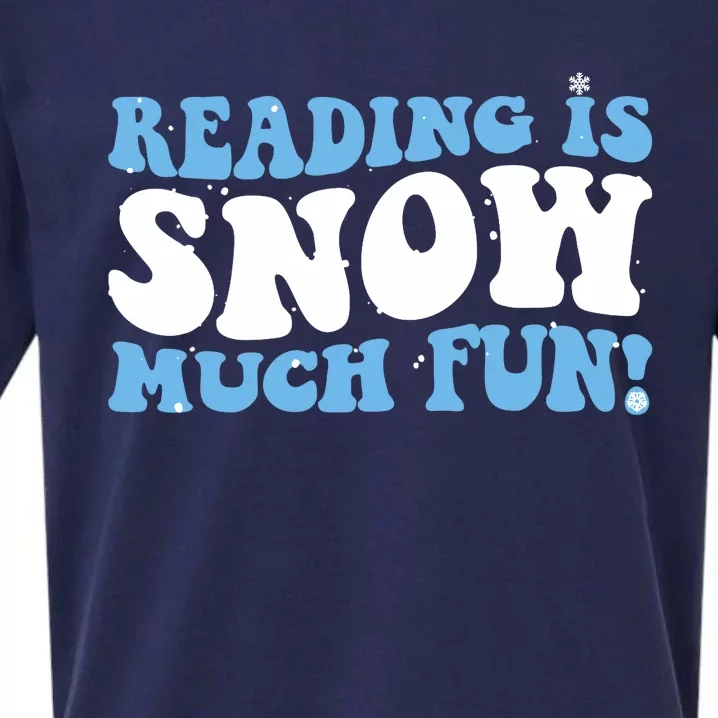 Reading Is Snow Much Fun Science Of Reading Sueded Cloud Jersey T-Shirt