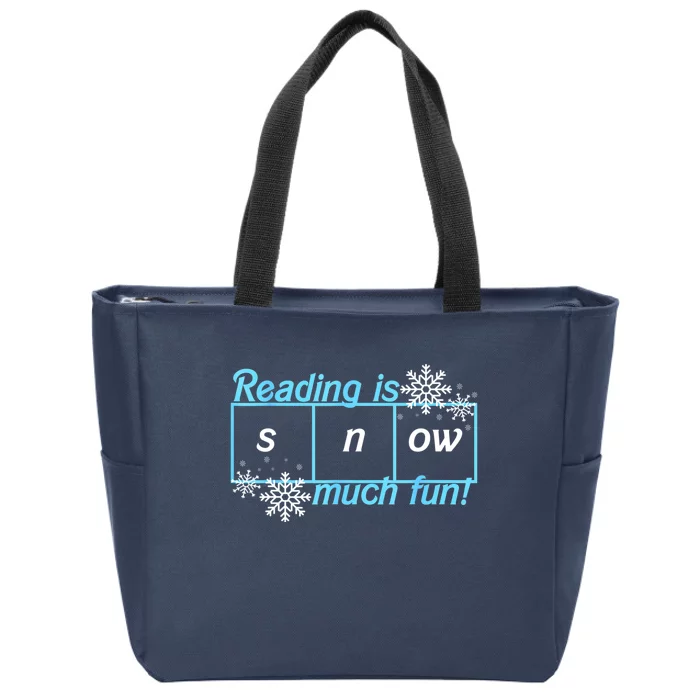 Reading Is Snow Much Fun Science Of Reading Zip Tote Bag