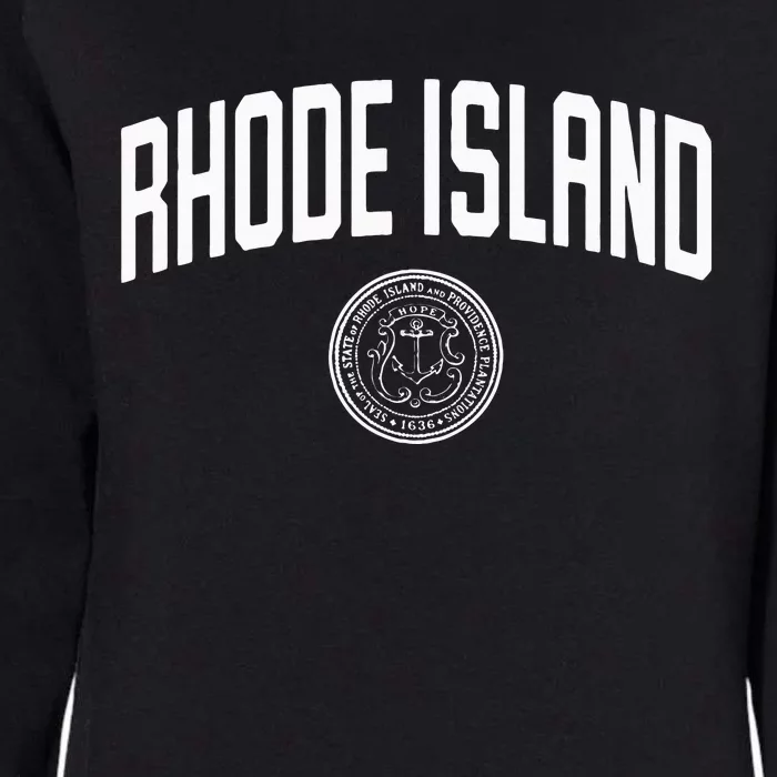 Rhode Island State Seal Logo Sports Womens California Wash Sweatshirt