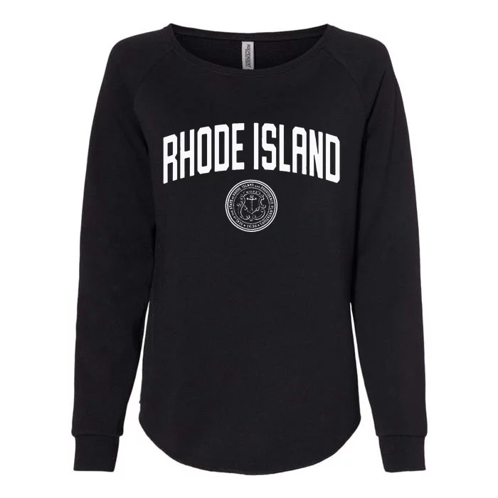 Rhode Island State Seal Logo Sports Womens California Wash Sweatshirt