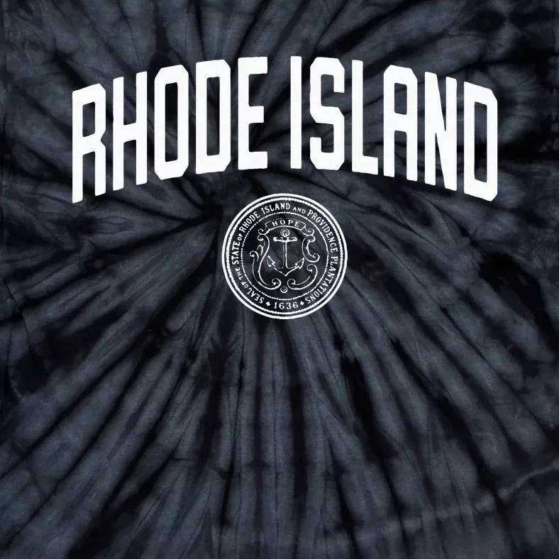 Rhode Island State Seal Logo Sports Tie-Dye T-Shirt