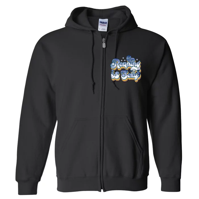 Reading Is Sexy Retro Full Zip Hoodie