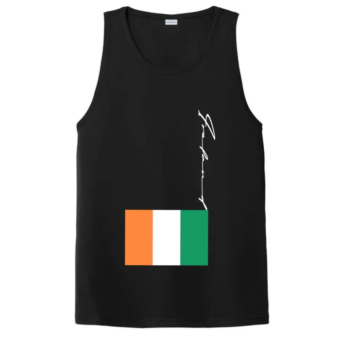 Retro Ireland Signature Flag Pole Gift Performance Tank