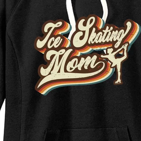 Retro Ice Skating Mom Sports Mama Mothers Day Women's Fleece Hoodie