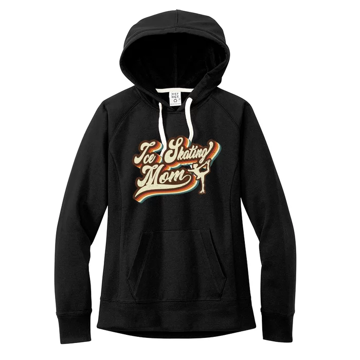 Retro Ice Skating Mom Sports Mama Mothers Day Women's Fleece Hoodie