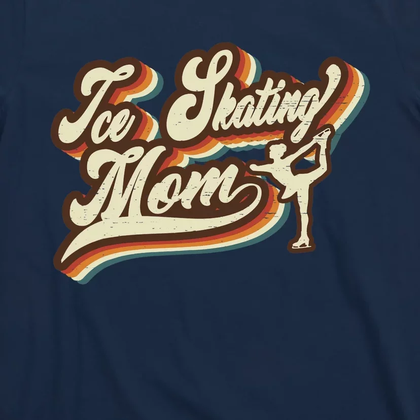 Retro Ice Skating Mom Sports Mama Mothers Day T-Shirt