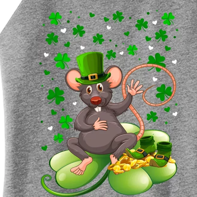 Rat Irish Shamrock Funny St Patricks Day Lover Gift Meaningful Gift Women’s Perfect Tri Rocker Tank