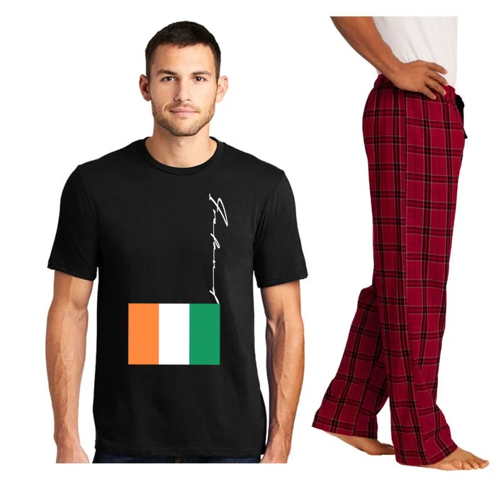 Retro Ireland Signature Flag Pole Meaningful Gift Pajama Set