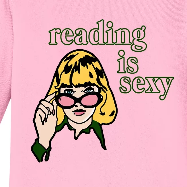 Reading Is Sexy Funny Book Lovers Baby Long Sleeve Bodysuit