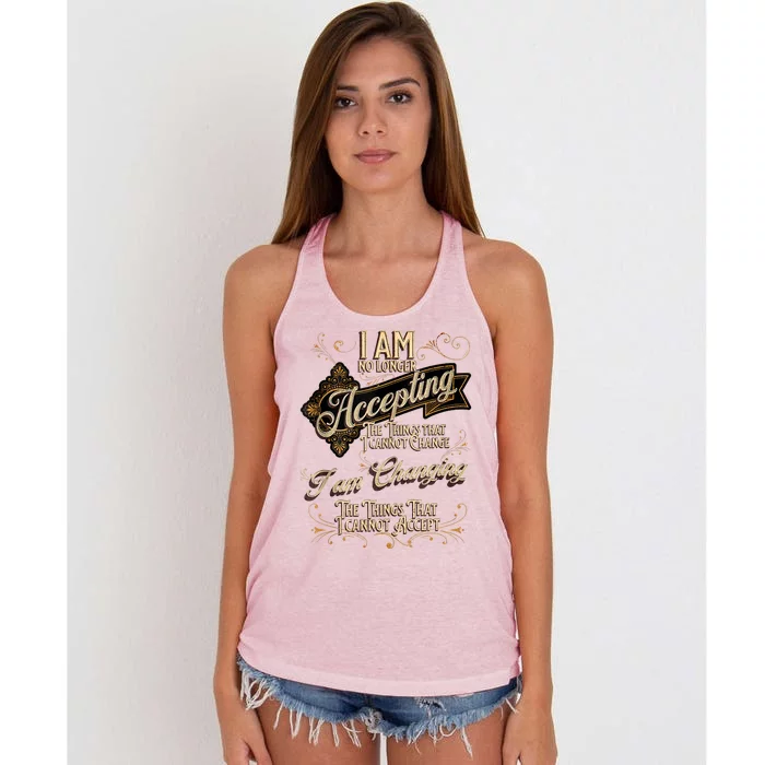 Recovery Inspiring Sobriety Serenity Prayer Twist Women's Knotted Racerback Tank