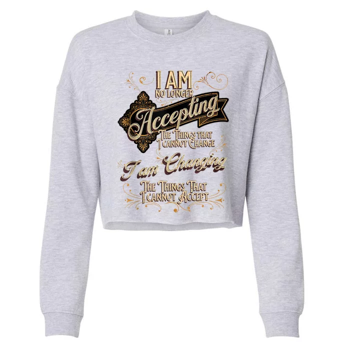 Recovery Inspiring Sobriety Serenity Prayer Twist Cropped Pullover Crew