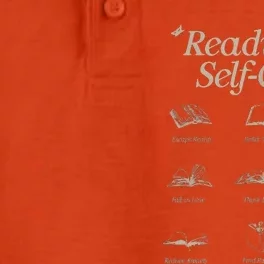 Reading Is Selfcare Book A Day Retro Read More Book Lover Dry Zone Grid Performance Polo