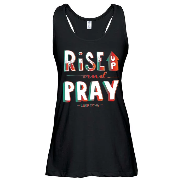 Rise And Pray Luke 22:16 Ladies Essential Flowy Tank