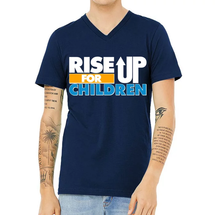 Rise Up For The Children V-Neck T-Shirt