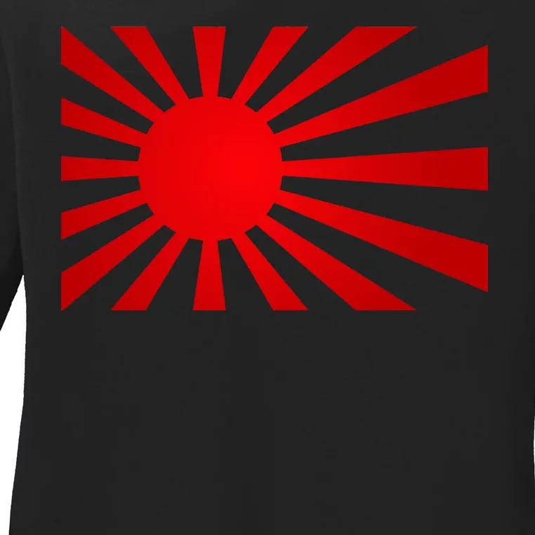 Rising Sun Flag Japan Ladies Long Sleeve Shirt