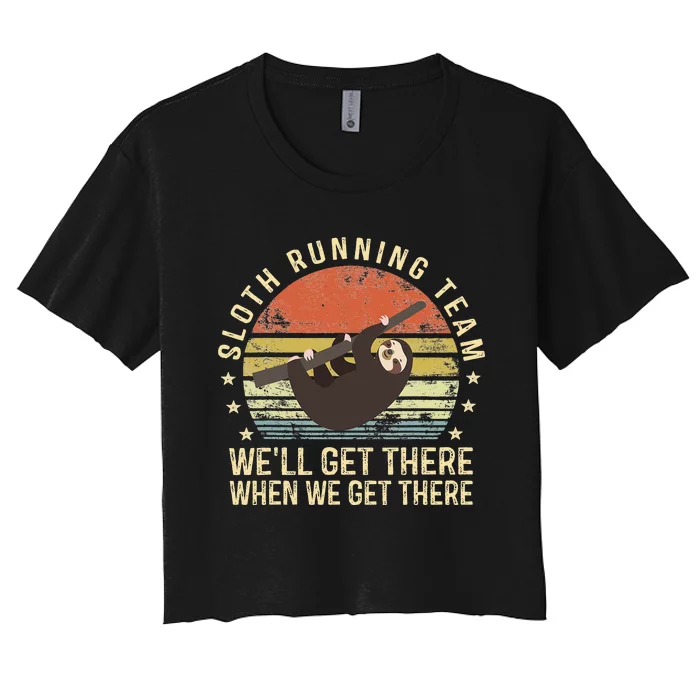 Run I Thought You Said Rum Funny Pirate Running Wine Lover Women's Crop Top Tee