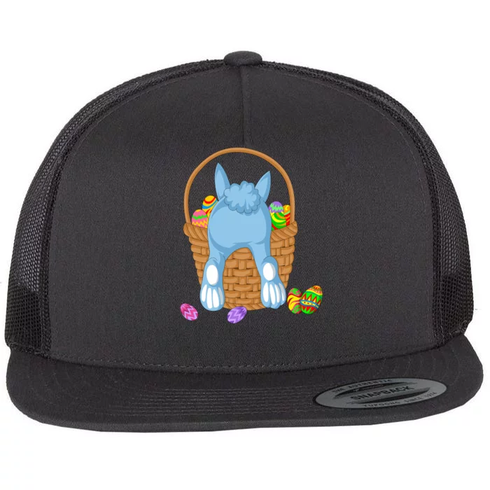 Rabbit In The Basket Flat Bill Trucker Hat