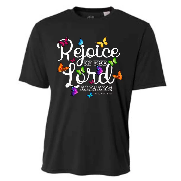 Rejoice In The Lord Always Philippians 44 Bible Verse Cooling Performance Crew T-Shirt