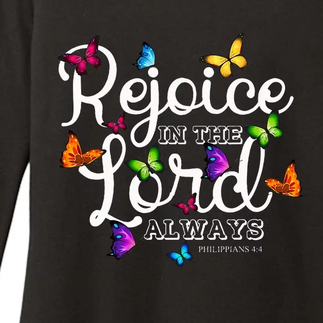 Rejoice In The Lord Always Philippians 44 Bible Verse Womens CVC Long Sleeve Shirt