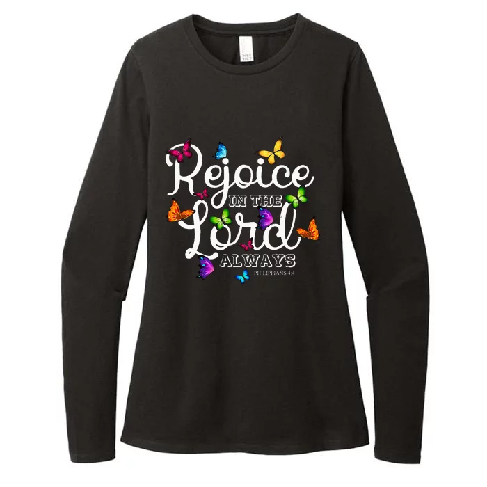 Rejoice In The Lord Always Philippians 44 Bible Verse Womens CVC Long Sleeve Shirt