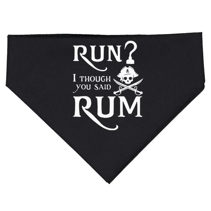 Run I Thought You Said Rum Funny Sarcastic Saying USA-Made Doggie Bandana