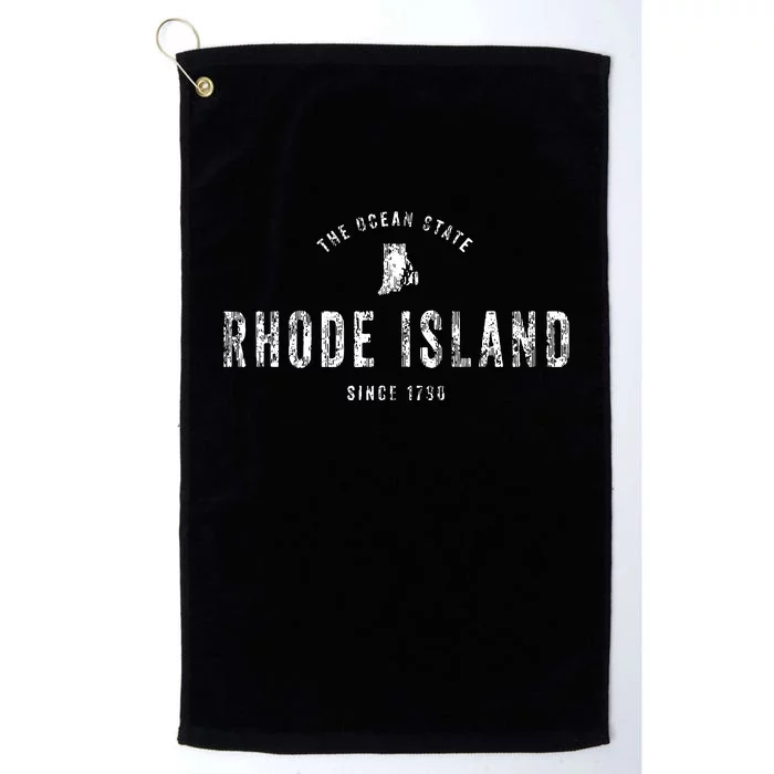 Rhode Island T Vintage Sports Design Retro Ri Platinum Collection Golf Towel