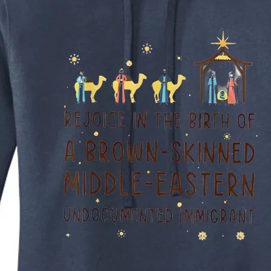 Rejoice In The Birth Of A Brown Skinned Middle Eastern Women's Pullover Hoodie