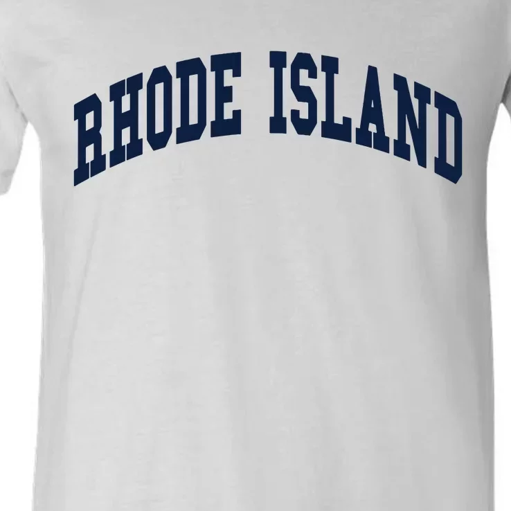 Rhode Island Throwback Design Classic V-Neck T-Shirt