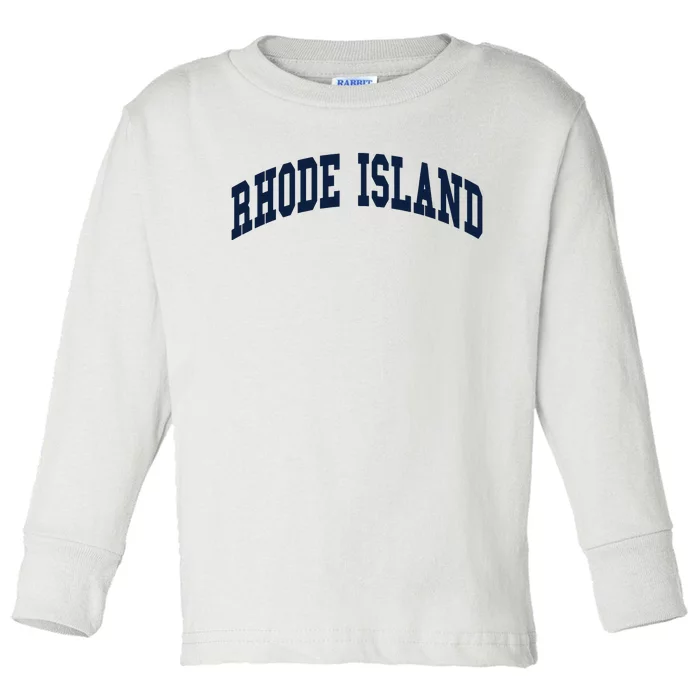 Rhode Island Throwback Design Classic Toddler Long Sleeve Shirt