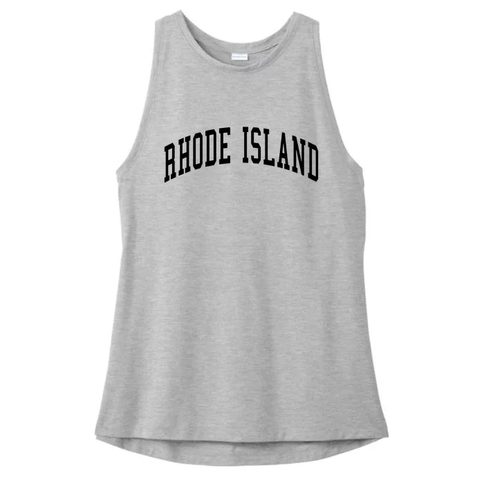 Rhode Island Throwback Design Classic Ladies Tri-Blend Wicking Tank