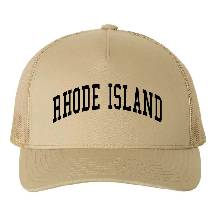 Rhode Island Throwback Design Classic Yupoong Adult 5-Panel Trucker Hat