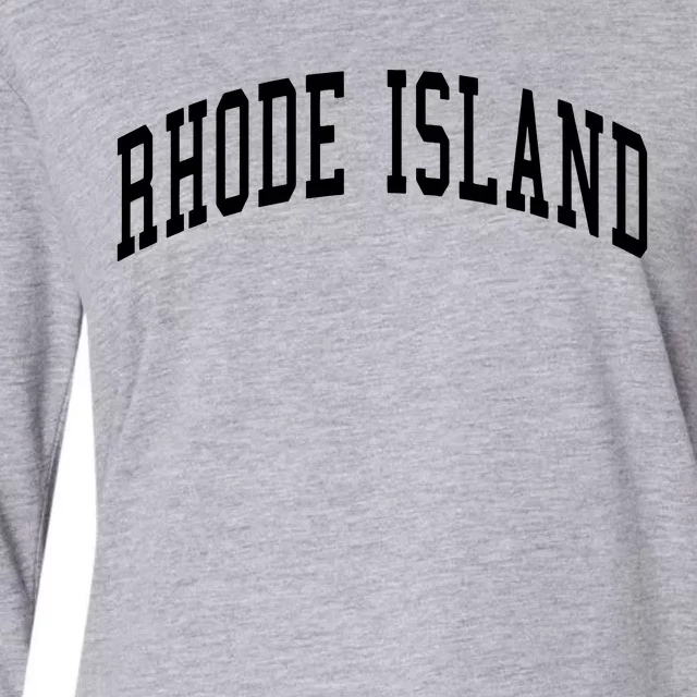 Rhode Island Throwback Design Classic Womens Cotton Relaxed Long Sleeve T-Shirt