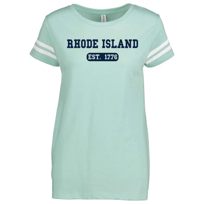 Rhode Island Throwback Design Classic Enza Ladies Jersey Football T-Shirt