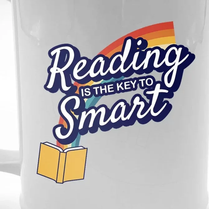 Reading Is The Key To Smart Front & Back Beer Stein