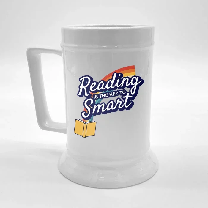 Reading Is The Key To Smart Front & Back Beer Stein