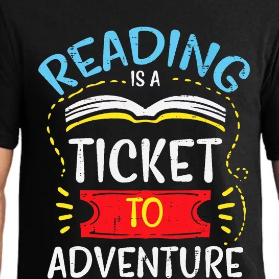 Reading Is Ticket To Adventure Book Lover Bookworm Librarian Pajama Set