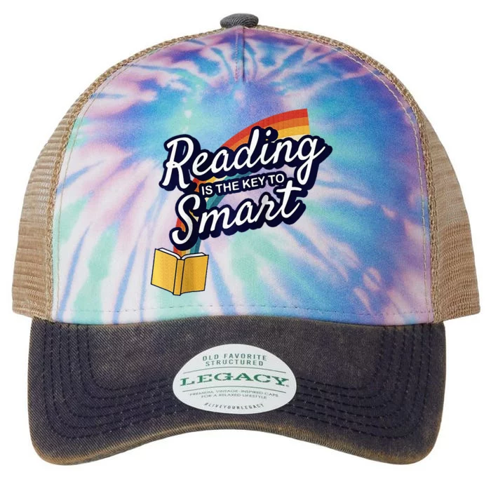 Reading Is The Key To Smart Raglan Baseball Legacy Tie Dye Trucker Hat