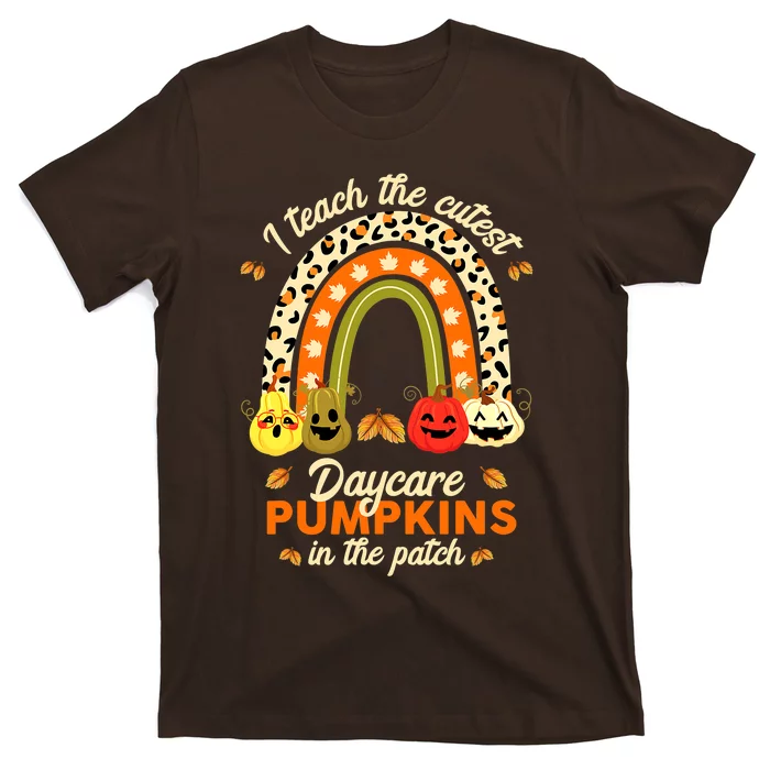 Rainbow I Teach The Cutest Pumpkins In The Patch Fall Season T-Shirt