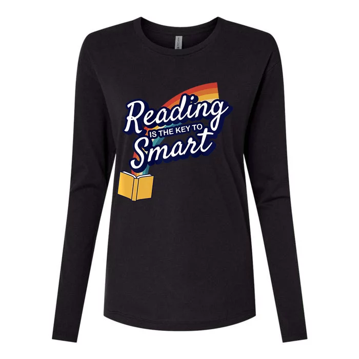 Reading Is The Key To Smart Womens Cotton Relaxed Long Sleeve T-Shirt