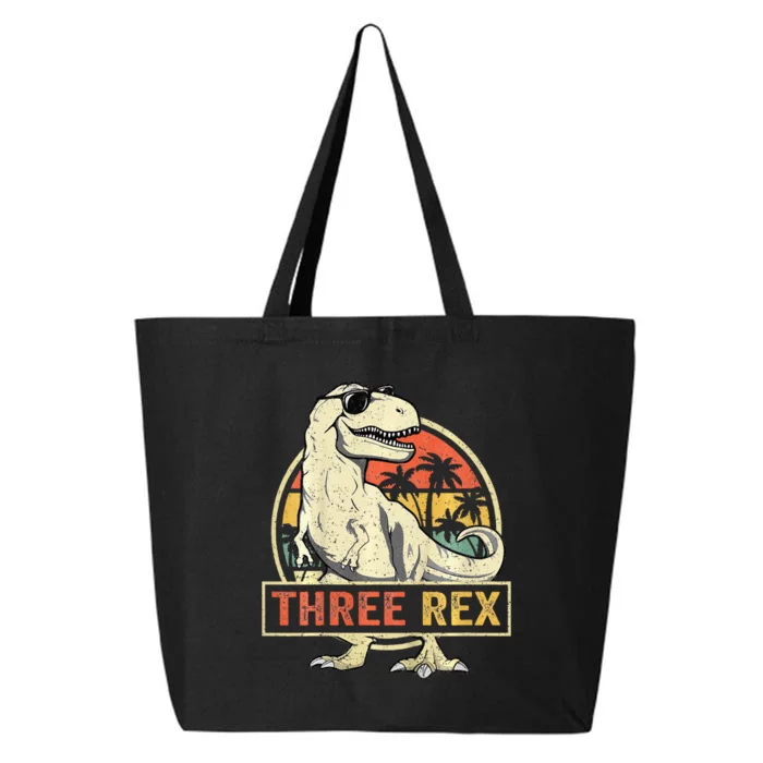 Roaring into Three Dinosaur Birthday Celebration 25L Jumbo Tote