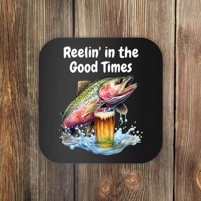 Reelin In The Good Times A Unique Fish & Beer Design Coaster