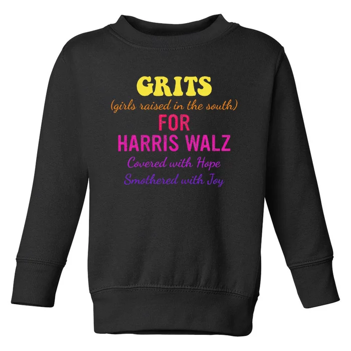 Raised In The South For Harris Walz Covered With Hope Toddler Sweatshirt