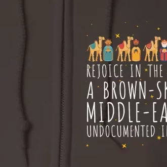 Rejoice In The Birth Of A Brown Skinned Middle Eastern Full Zip Hoodie