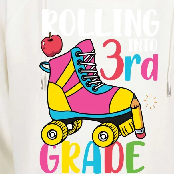 Rolling Into Third Grade Cute 3Rd Grade Cute Gift Womens Funnel Neck Pullover Hood