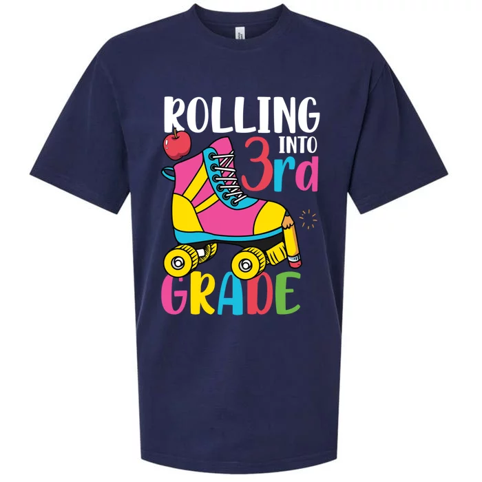 Rolling Into Third Grade Cute 3Rd Grade Cute Gift Sueded Cloud Jersey T-Shirt