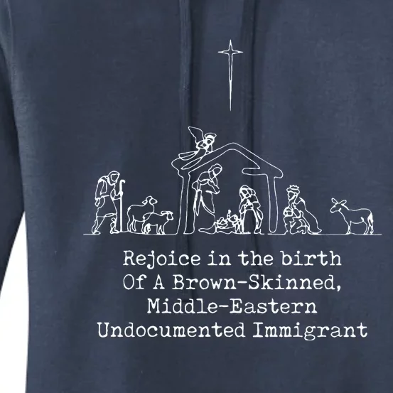 Rejoice In The Birth Of A BrownSkinned Women's Pullover Hoodie